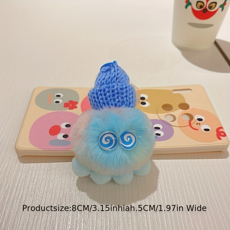 Colorful Small Octopus Plush Keychain Funny Cartoon Doll Jewelry Girls