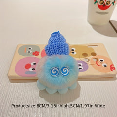Colorful Small Octopus Plush Keychain Funny Cartoon Doll Jewelry Girls