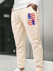 Men's Skull Head Print Casual Drawstring Sweatpants