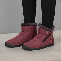 Women's Non slip Thickened Medium Tube Zipper Snow Boots