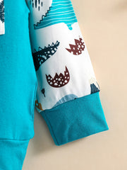 Baby Boys Dino Print Sweatshirt & Pant Set