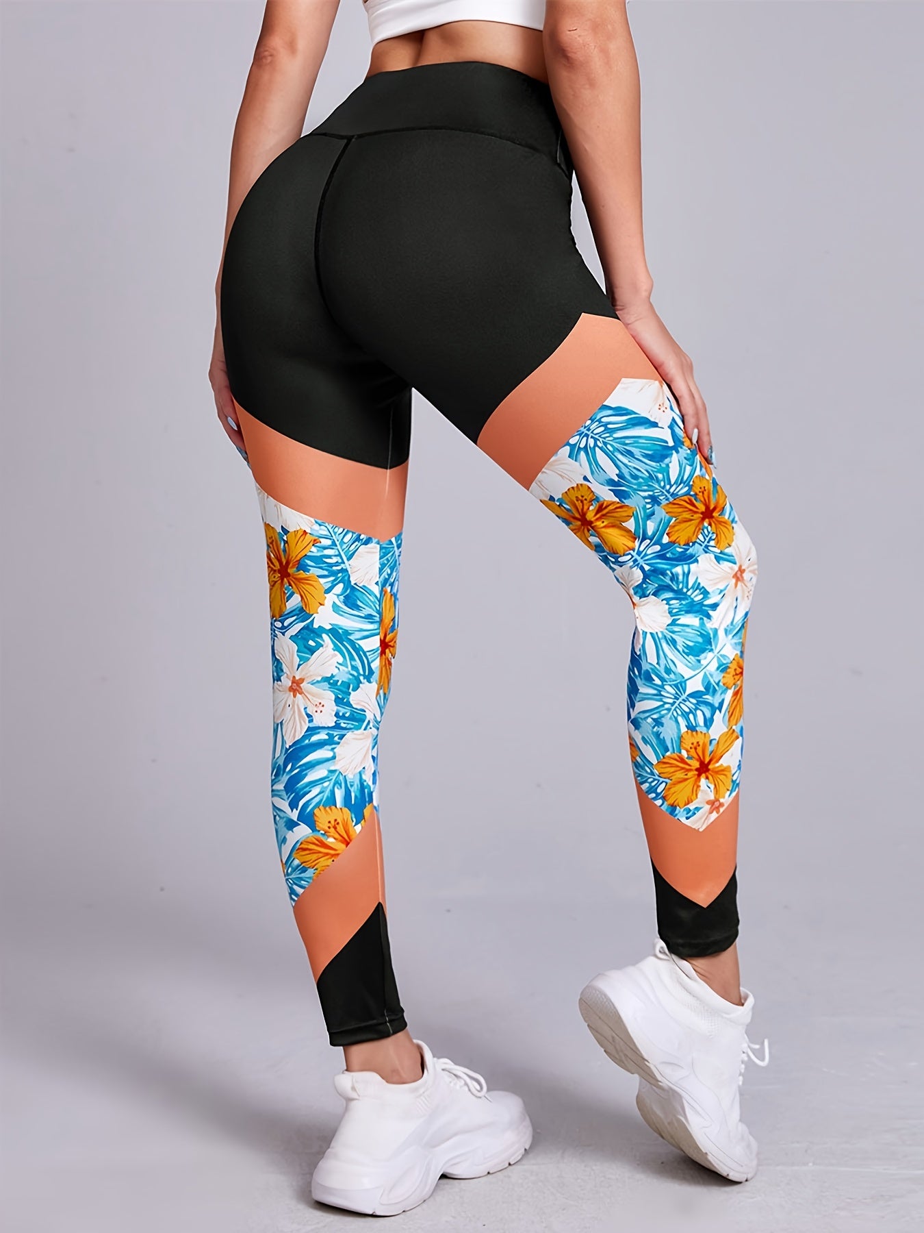 Floral Print Yoga Pants Quick Drying Activewear