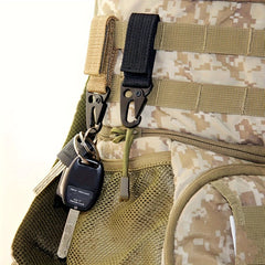 Outdoor Camping Hiking Nylon Webbing Backpack Keychain Carabiner Buckle