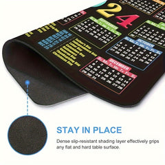 2pcs Calendar Mouse Pad for Women and Girls, Non-Slip Rubber Mouse Pad