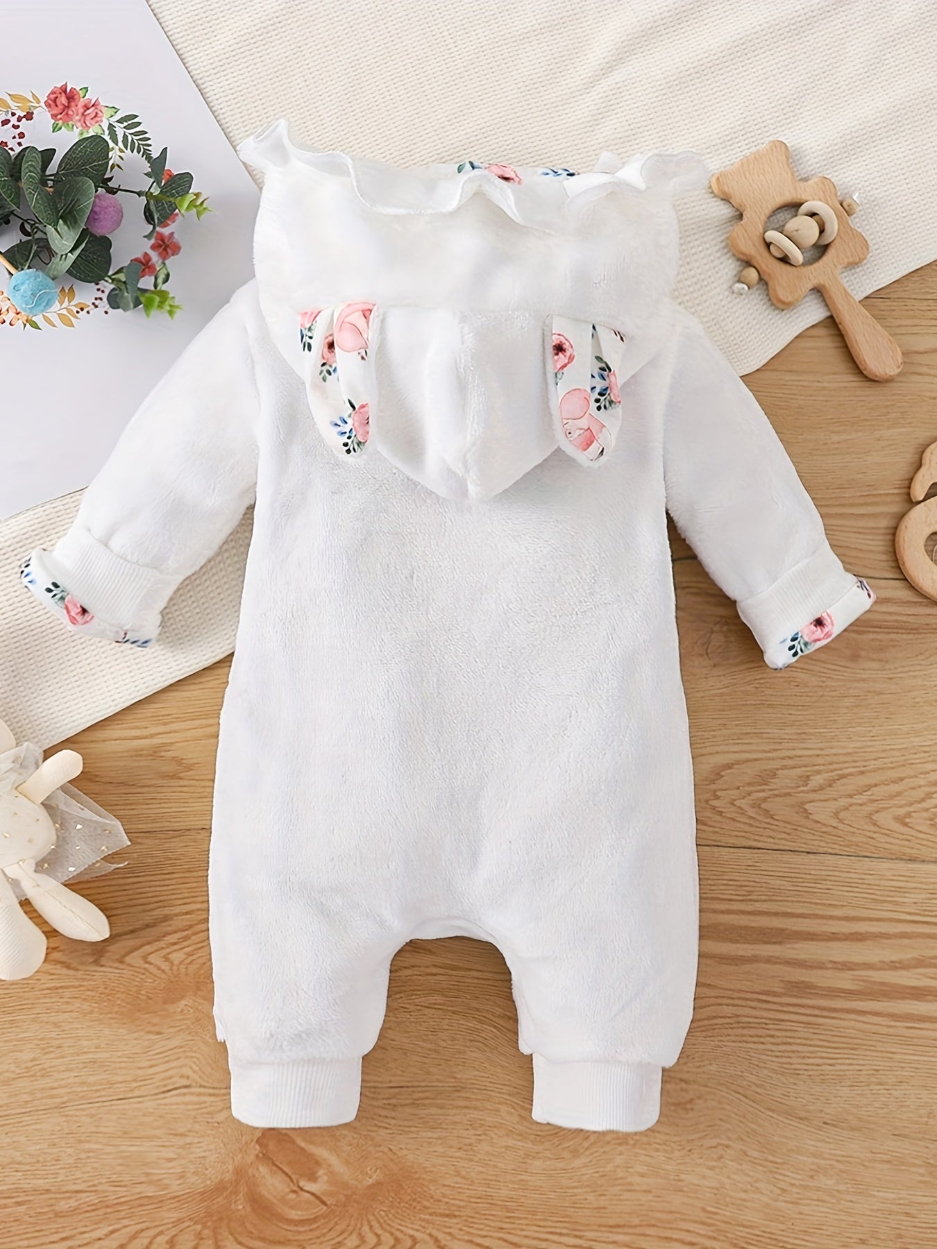 Infants Girls Fox Print Long Sleeve Jumpsuit