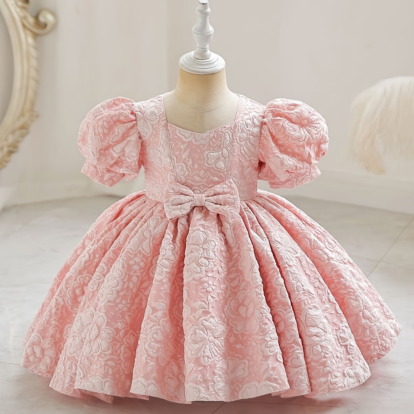 Baby Girls Flower Bowknot Princess Dress Clothes