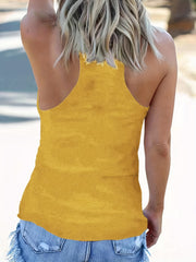 Bee Print Tank Top Summer Sleeveless Casual Women's Clothing