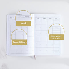 Undated Planner: Increase Productivity, Hit Goals, Soft Cover, Stickers
