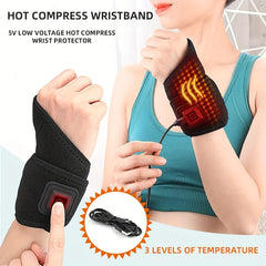 USB Heating Wrist Strap Velvet Lining 3 Level Adjustment