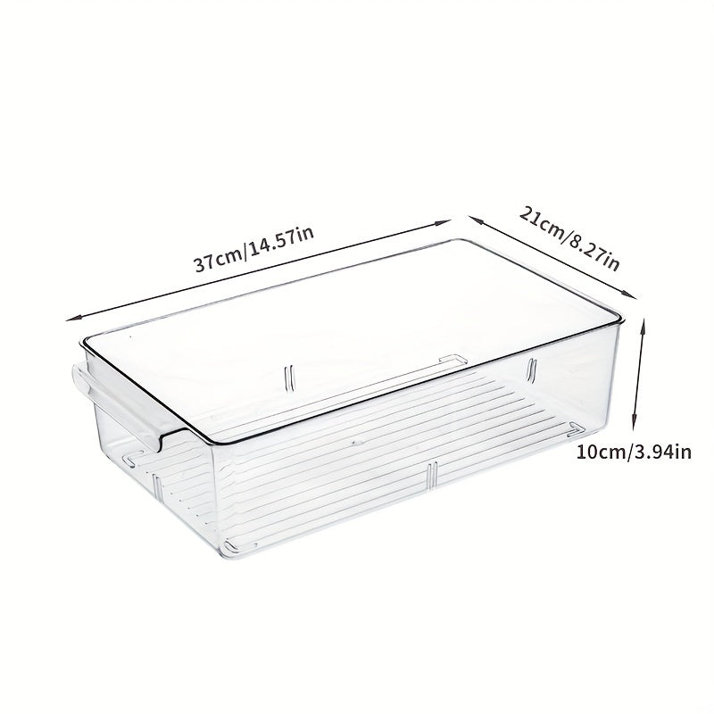 Large Capacity Food Storage Box with Lid - Transparent Kitchen Organizer