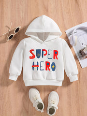 Baby Boys Sweatshirt Hoodie HERO Graphic Pullover