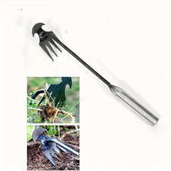 4 Teeth Manganese Steel Weeding Tool Dual Purpose Hand Remover