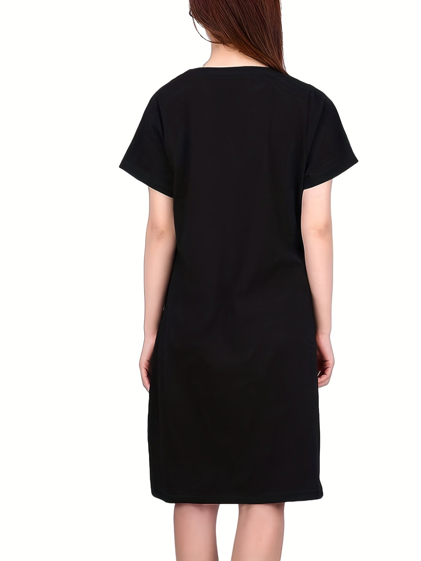 Bear Print NightDress Short Sleeve Pajama Dress