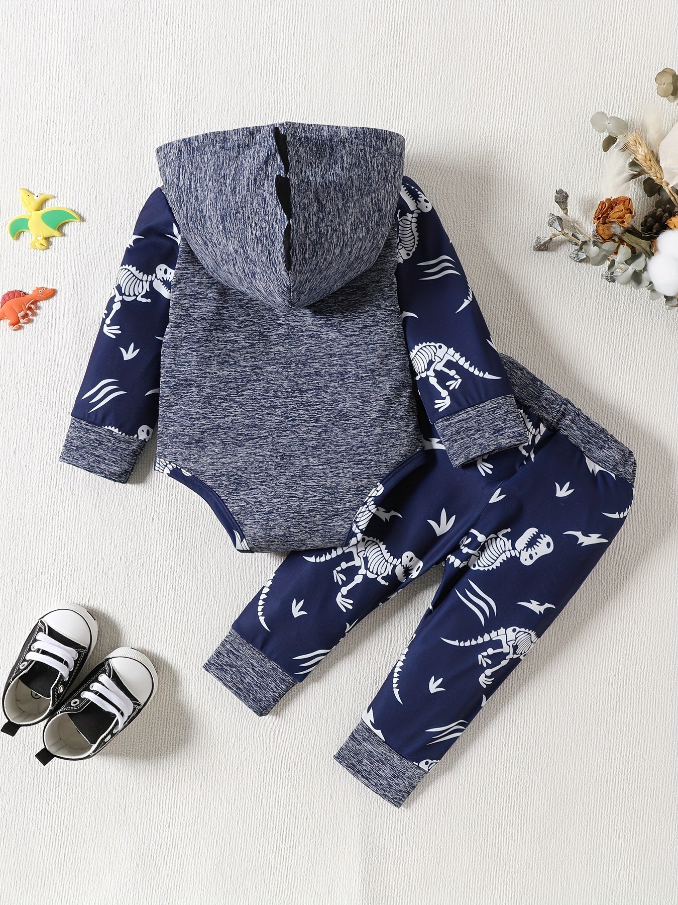Infant Hooded Romper & Long Sleeve Bodysuit Set
