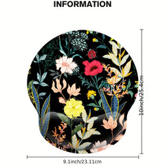 Colorful Flower Wrist Mouse Pad with Wrist Guard