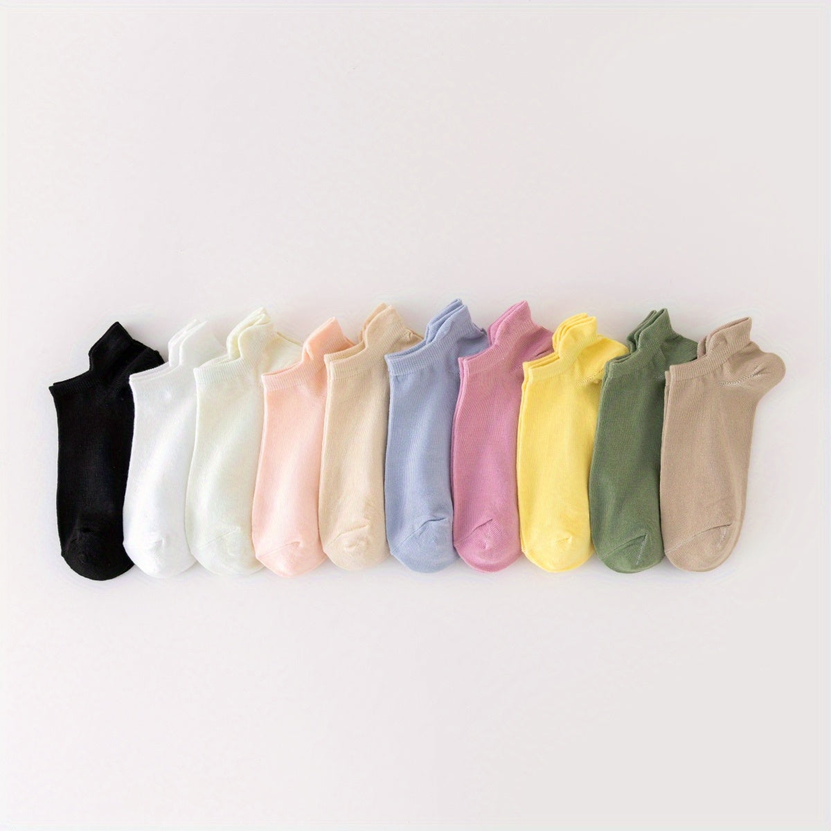 10 Pairs Lightweight Low Cut Ankle Socks Women's Stockings