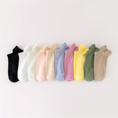 10 Pairs Lightweight Low Cut Ankle Socks Women's Stockings