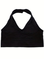 Comfy Seamless Halter Wireless Bra Stretch Everyday Lingerie