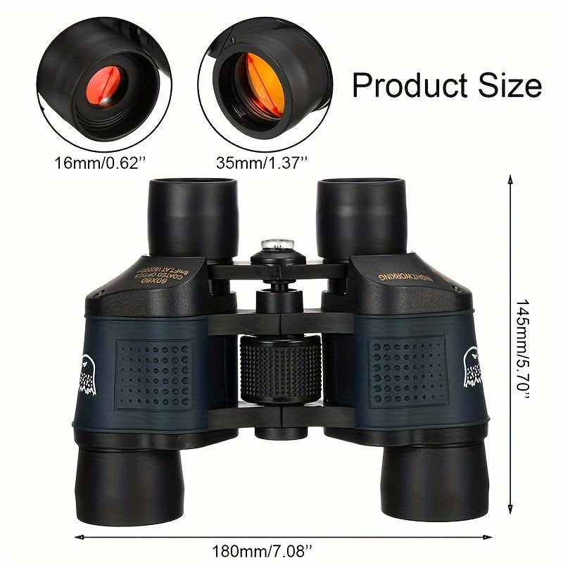 High-Powered HD Portable Binoculars BAK4 Prism Waterproof for Bird Watching
