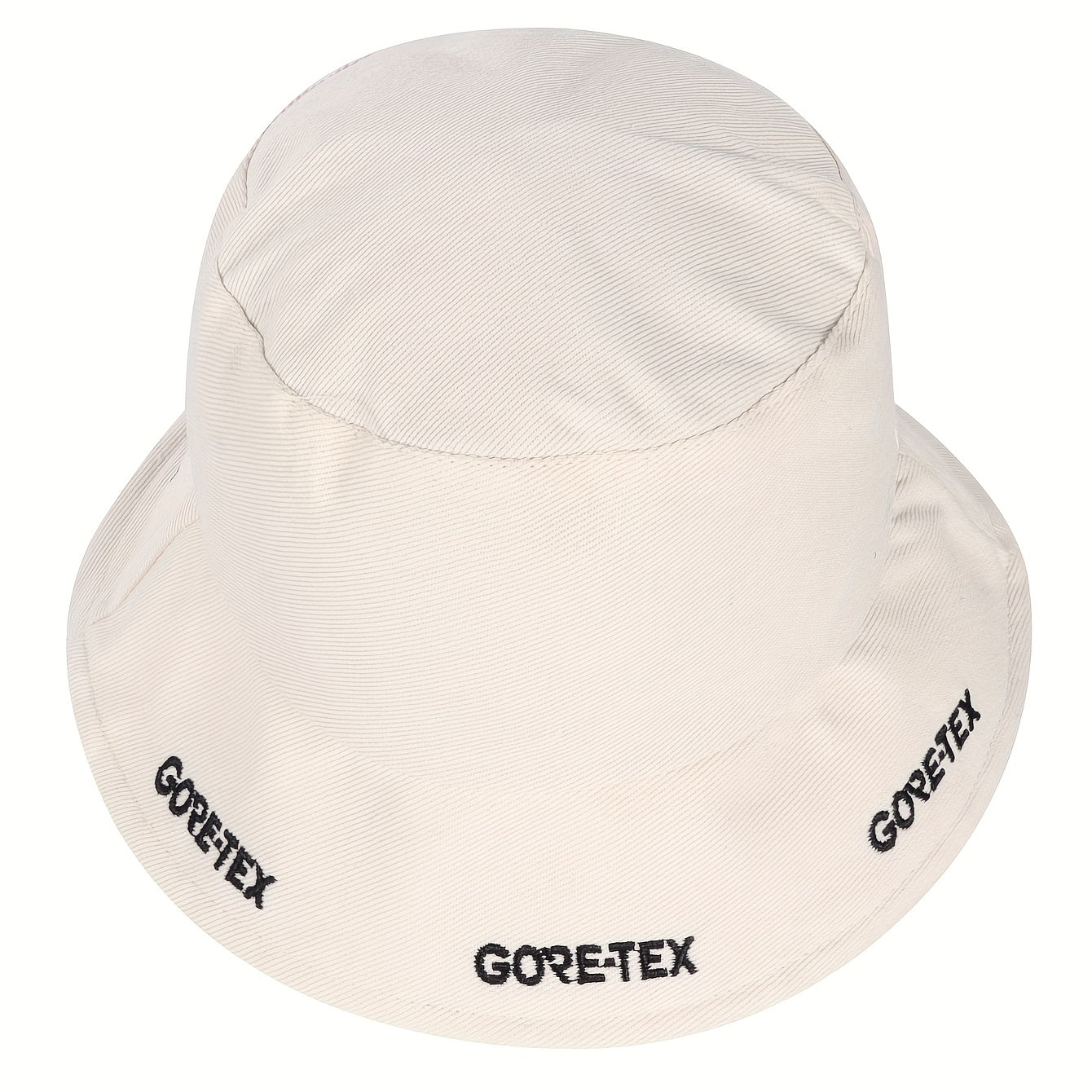 Beige Bucket Hat with Letter Embroidery