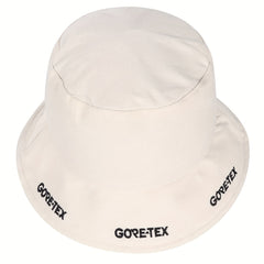 Beige Bucket Hat with Letter Embroidery