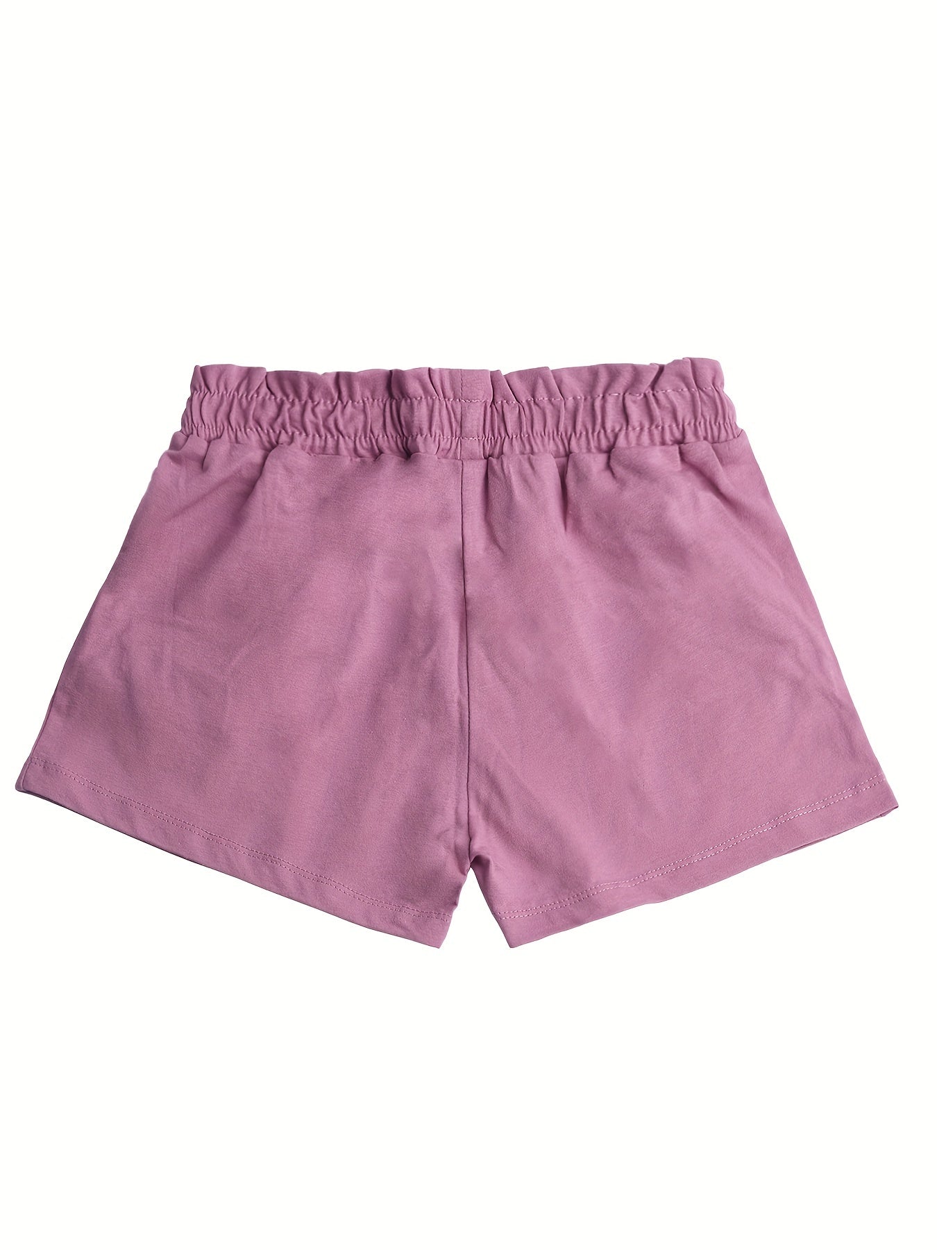 Toddler Girls Paperbag Waist Bow Cotton Track Shorts