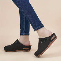 Solid Mesh Breathable Sports Sandals Heighten Faux Leather Slippers