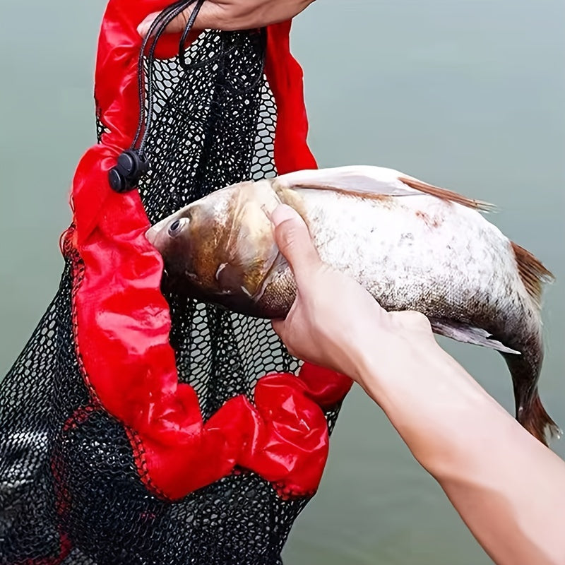 Portable Fish Protection Net Bag Oxford Edge Drawstring Fish Mesh Guard