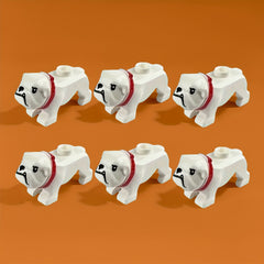 6pcs Mini French Bulldog Dog Building Blocks DIY Toy Collar Christmas Gift