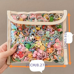 Kids Small Rubber Hair Bands for Summer, 50pcs/100pcs