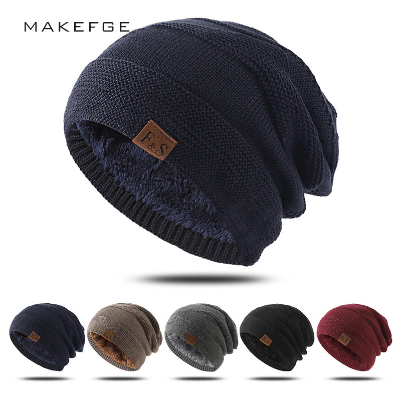 Men's Winter Casual Fleece Knit Pullover Hat