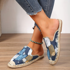 Women's Graffiti Print Slip On Espadrilles Casual Outdoor Shoes