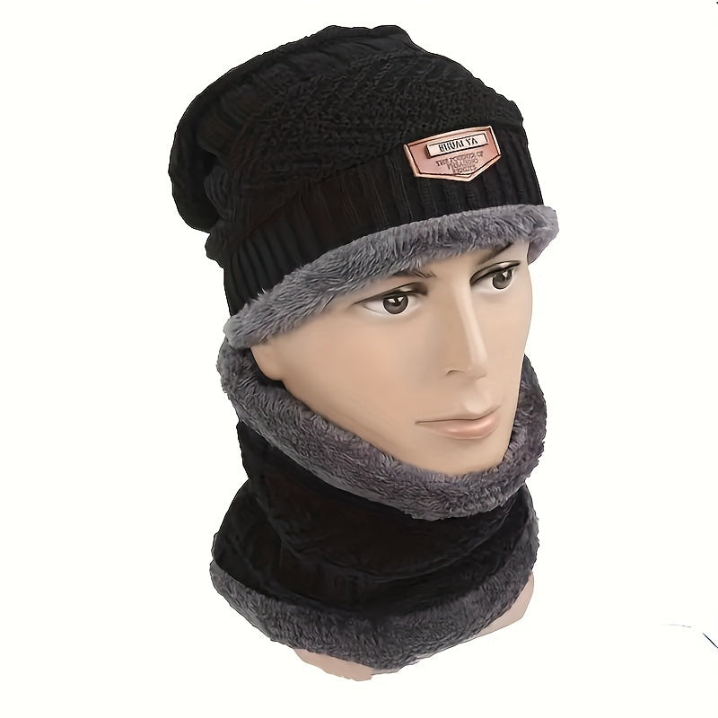 Winter Warm Hat & Scarf Set for Cycling Outdoor Ear Protection