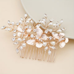 Alloy Hair Comb Faux Pearl Headdress Hair Accessories