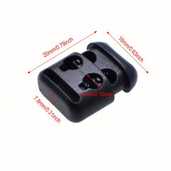 10pcs Cord Lock Toggle Clip Stopper Plastic Bags Garments