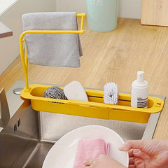 Retractable Drain Rack Punching Storage Rag Rack Hand Wash Pool Storage Rack