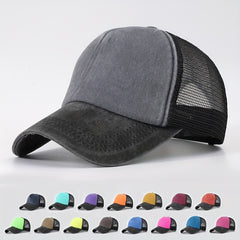Distressed Mesh Trucker Hat Unisex Baseball Cap for Women