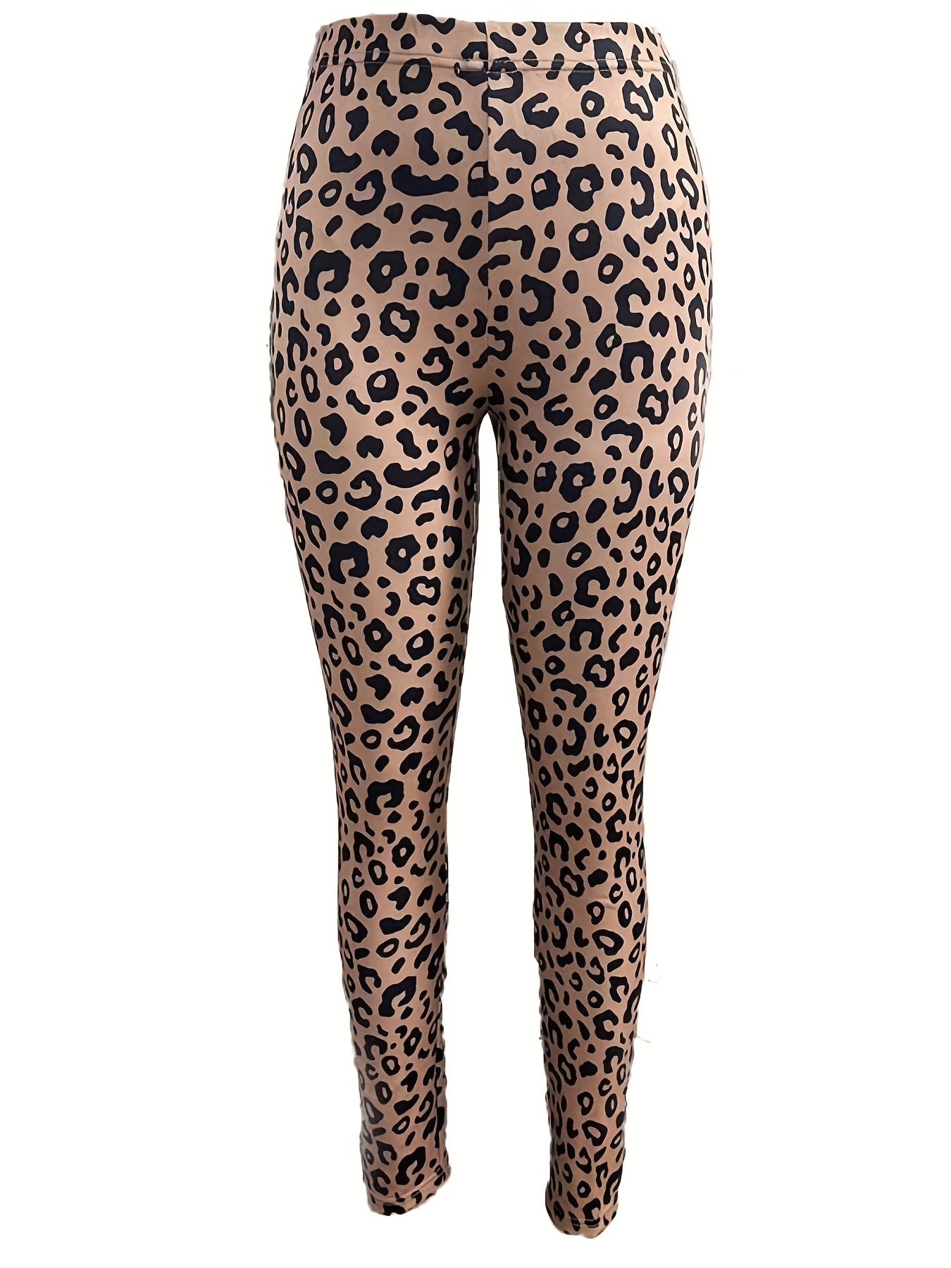 Leopard Print Skinny Leggings Women's Clothing