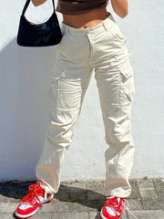 Vintage Y2K High Waisted Cargo Pants for Women