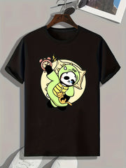 Panda Print Men's Tee for Summer