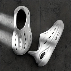 Men's Hollow Out Closed Toe Foam Clogs Non Slip Beach Sandals