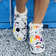 Women's Winter Warm Casual Colorful Pattern Boots Comfortable Non slip