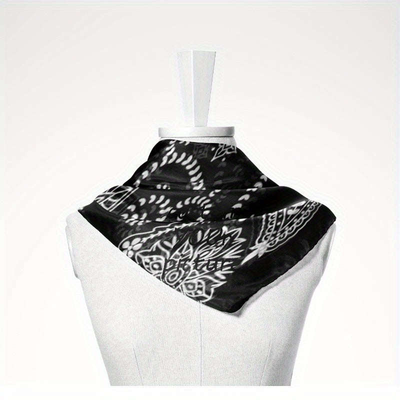Personalized Square Scarf with Your Photo Logo Soft Polyester