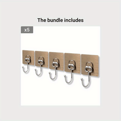 Large Adhesive Hook Stainless Steel Kitchen Hook No Trace Sticker