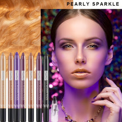 Shimmer Glitter Eyeshadow Pen Eyeliner Glue Eyelid Pearly Foam Pen 15 Colors