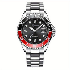 Men's Quartz Watch Luminous Calendar Steel Strap Wrist Watch