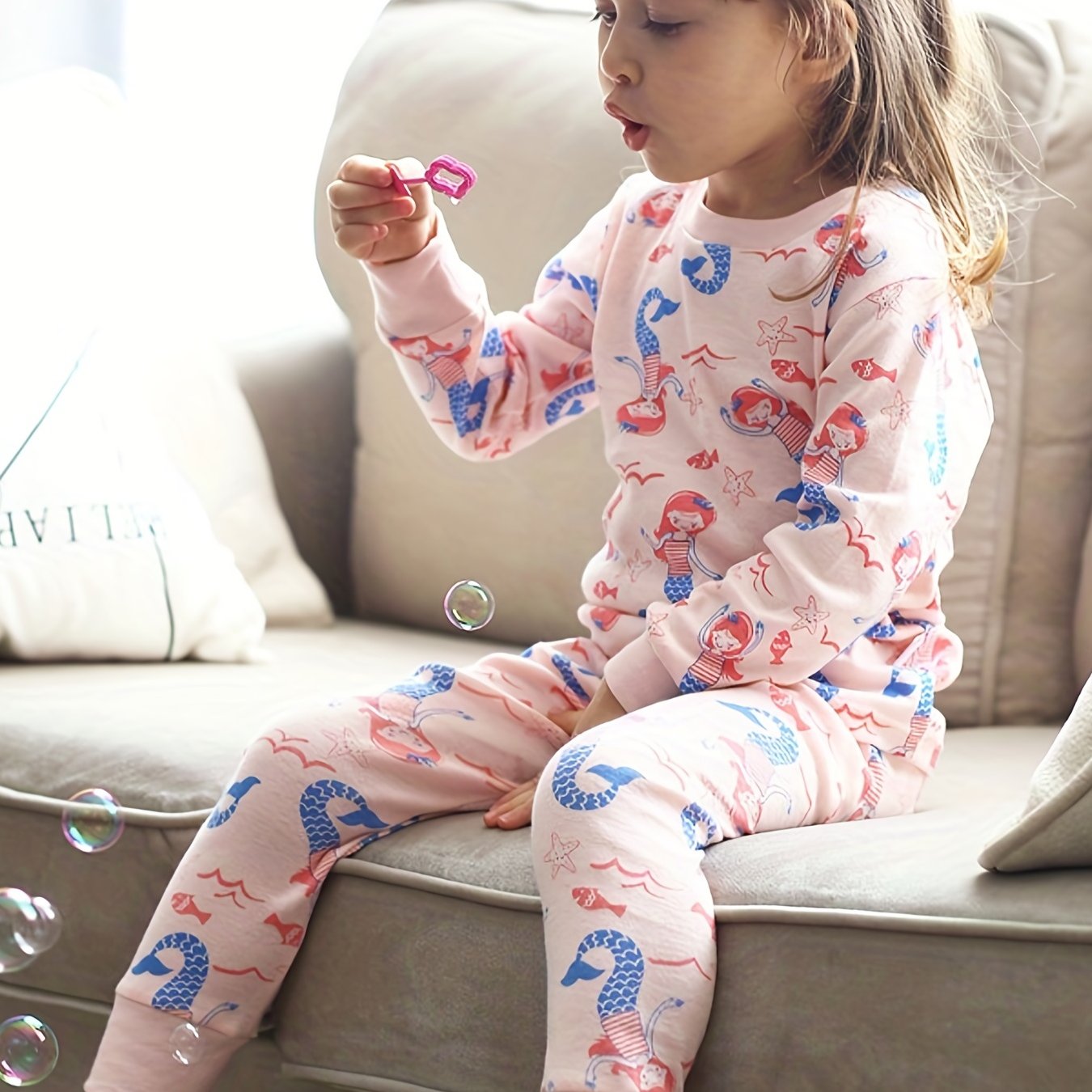 Toddler Kid's 2pcs Cotton Pajamas Set Cartoon Print Loungewear PJ Set