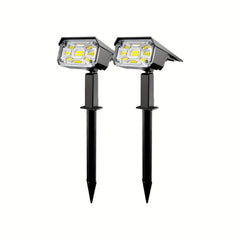 2pcs Solar Landscape Spotlights Waterproof IP65 3 Lighting Modes 38LED Solar