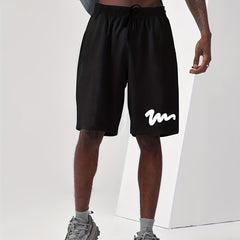 Casual Street Cartoon Print Stretch Drawstring Shorts