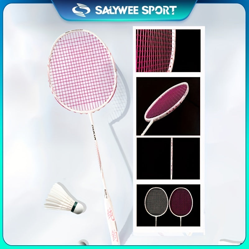 Carbon Fiber Badminton Racket & Bag Set, 9.98-14.51KG, Offensive Player Gift